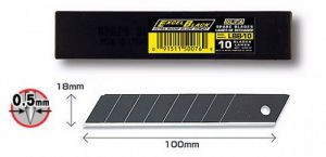 Лезвие EXCEL BLACK сегментированное, 18 мм, 10шт, в боксе OLFA LBB-10 ― OLFA SHOP