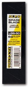 Лезвие EXCEL BLACK сегментированное, 8 сегментов, 18 мм, 50 шт, в боксе OLFA LBB-50 ― OLFA SHOP